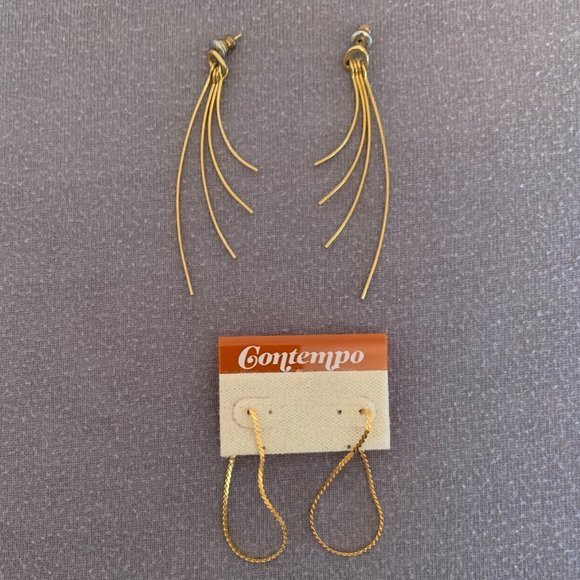 2/$20  Pair Gold Earrings - Picture 1 of 4